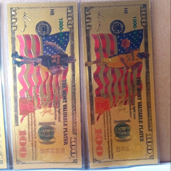 🏀🏆Kobe Bryant "24KT Gold - $100 Banknote" Card Set🏆🏀 Last Set Available! - Picture 2 of 4